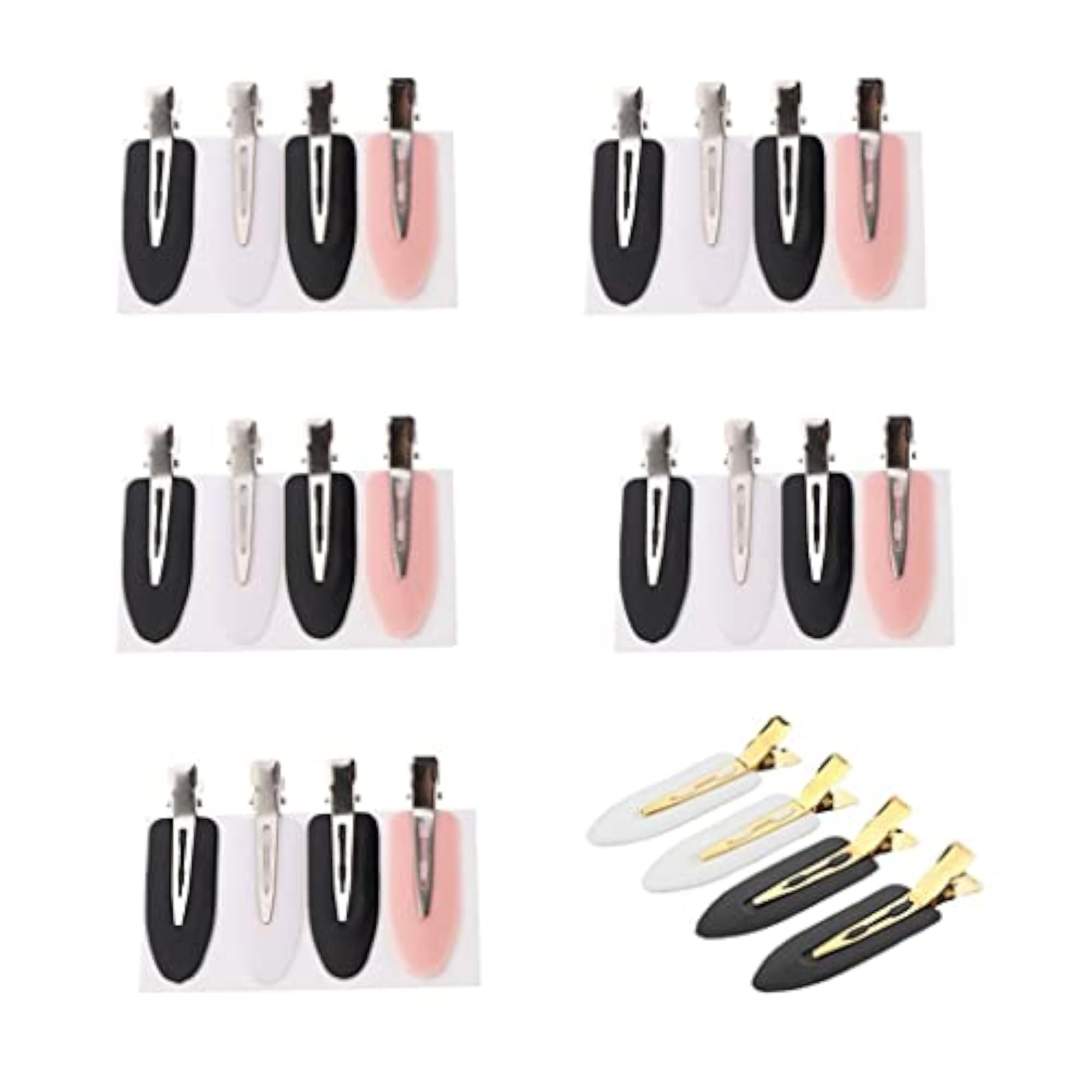 No Bend Hair Clip Makeup Clamps, 24pcs