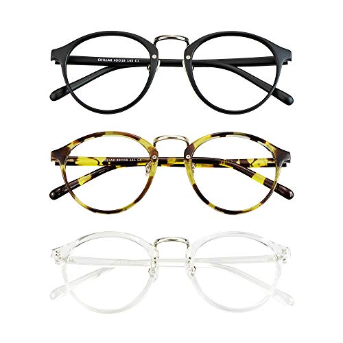 Image of Blue Light Blocking Glasses 3 Pack Square Frame Computer Gaming Reading Glasses Men Women Anti Eyestrain