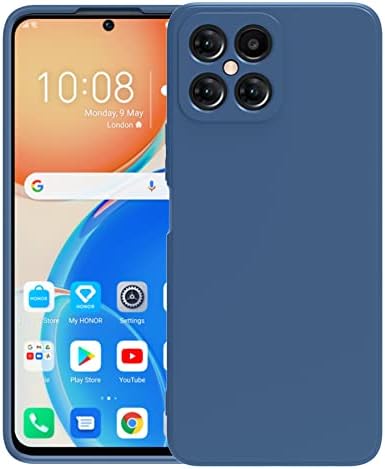 Cresee for Honor X8 4G Case (2022) Thin TPU Cover with Camera Protection Soft Interior Anti-Scratch Slim Fit Flexible Phone Case for Honor X8, Blue
