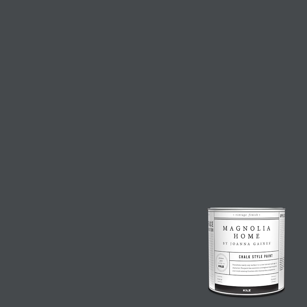Magnolia Home by Joanna Gaines Chalk Style Interior Paint for Furniture and Cabinets, Ultra-Matte,BLACKBOARD - 1 Quart