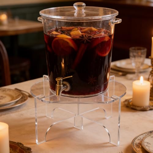 Soporte dispensador bebidas acrílico que soluciona la falta de altura del grifo 6