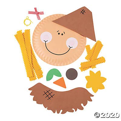 Paper Plate Scarecrow Craft Kit - Makes 12 - Fall Crafts For Kids And Fun Home Activities #TOP6