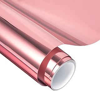 VINYL FROG Adhesive Vinyl Roll Chrome Mirror Rose Gold Craft Vinyl  HUGE Glossy Adhesive Permanent Rose Gold Vinyl Rolls 30.5x155cm Vinyl Works with All Cutters