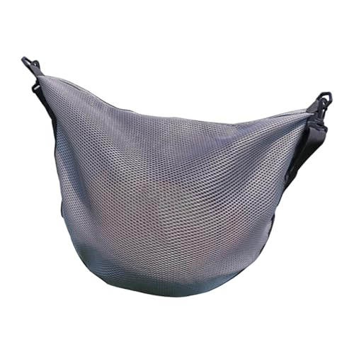 Colaxi Basketball Bag Sport Equipment Storage Net Multifunctional Practical Single Ball Bag with Adjustable Strap for Football Rugby, Gray