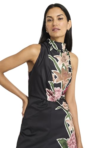 Maggy London Women's Sleeveless Mock Neck Maxi Elegant Floral Print for Wedding Guest-Versatile Formal Dresses4