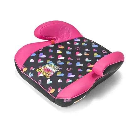 Assento para Auto Booster Hot Barbie Classic 22-36Kg Preto/Rosa Multikids Baby - BB632