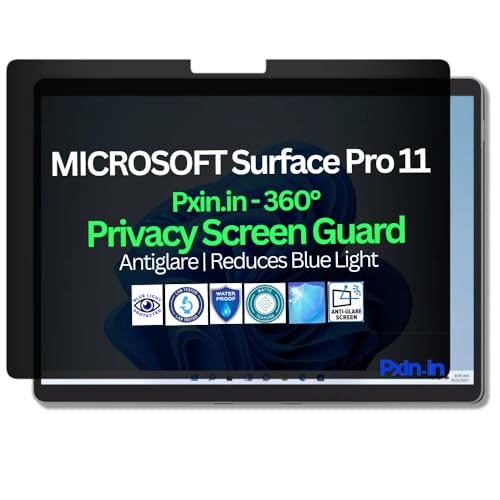 Image of Pxin Tablet Privacy Guard compatible with MICROSOFT Surface Pro 11 | Screen protector | Anti-Glare | Blue light filter | 360 degree Anti Spy | Eye Protection