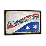 Yelolyio Leinwanddruck, Paraguay-Flagge, Poster, 