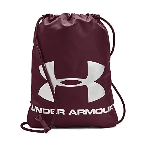 Under Armour Ozsee Sackpack, (604) Dark Maroon / / Metallic Silver, One Size Fits All