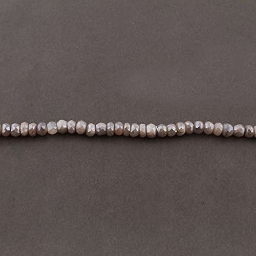 Perles de lune grises facettées 7mm sans défaut pour enfilage de bijoux réussi