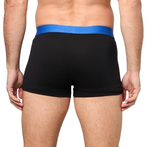 HUGO Men's 3 Pack Blue Logo Trunks3