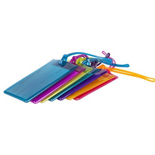 14 Pack Travelmore Luggage Tags For Suitcases, Flexible Silicone Travel Id Identifier Labels Set For Bags & Baggage - Multi Color Pack #TOP6