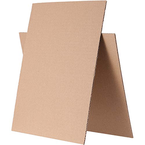 Image of HAKZEON 50 Pack 8.5 x 11 Inch Corrugated Cardboard Sheets, Cardboard Paper, Flat Cardboard Inserts for Packaging Shipping Mailing DIY Crafts, Brown