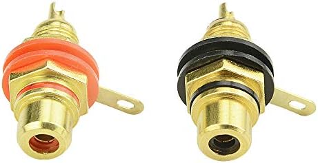 WMYCONCONG 14 PCS RCA Female Phono Panel Mount Chassis Socket Jack Connector for Amplifier Audio Terminal RCA Plug
