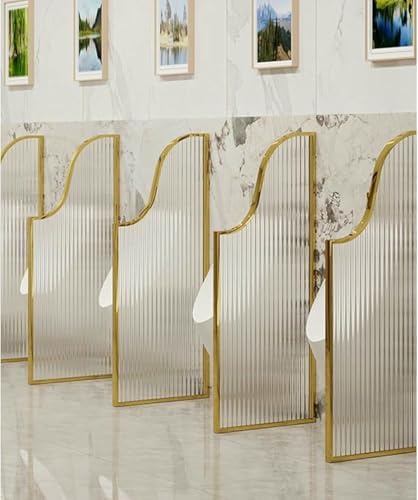 Men's Urinal- Tempered Glass Toilet Partition Divider Wall-Mounted Urinal Screen for Public RestroomsToilet Accessories for Enhanced Hygiene