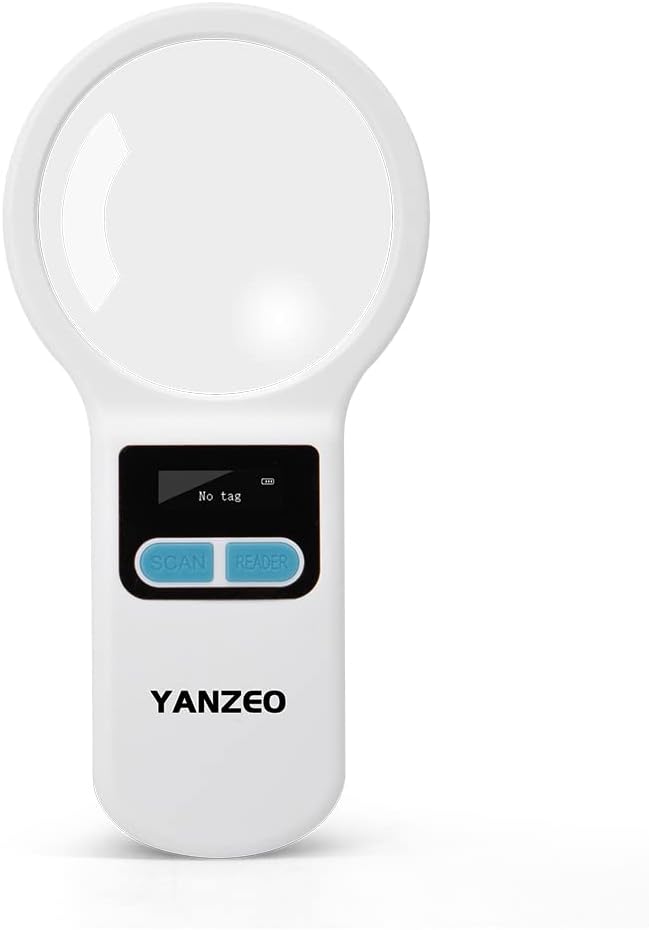 Yanzeo AR180I Pet Microchip Reader, Microchip Registration, EMID FDX-B(ISO11784/11785) 134.2KHz/125KHz Animal ID Tag Handheld Scanner Animal Tag Reader