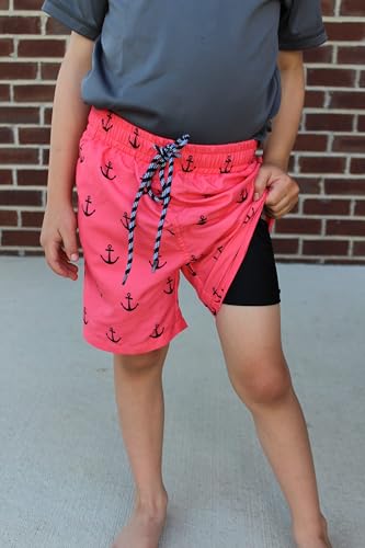 Image of Cozople Boys Swim Trunks Compression Liner Swim Shorts Quick Dry Bathing Suit with Boxer Brief Swimwear 2-20T