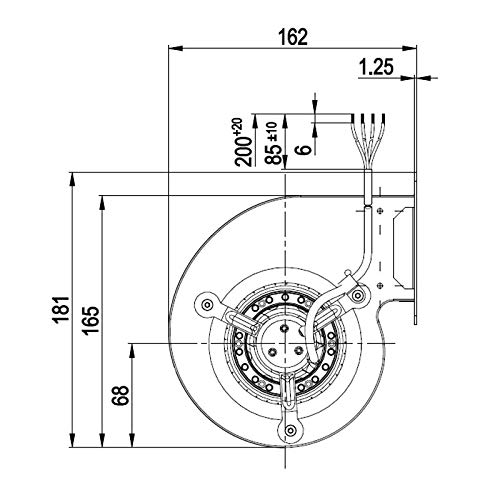 Easyricambi Ventilatore Centrifugo EBM PAPST D2E097 BI56 48 per Stufa a Pellet THERMOROSSI