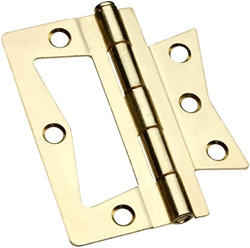 Stanley Hardware S460-815 CD815 Non-Mortise Hinge in Bright Brass, 2 pack