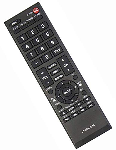 New Ct-Rc1Us-16 Remote Control Replacement For Toshiba Tv 28L110U 32L110U 32L220U 40L310U 43L310U 43L420U 49L310U 49L420U 55L310U 65L350U 19Av600 19C100U 24L4200 26C10 #TOP2