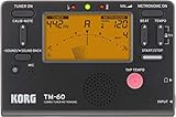 Korg TM60BK Tuner and Metronome Combo with Clip on Microphone (Black) (Limited Edition)