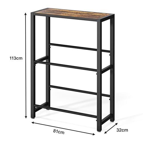 Josmimic Getränkekistenregal mit Ablage für 4 Kästen – Stabiles Metallregal in Schwarz, Platzsparendes Getränkekistenständer für Bier, Wasser & Softdrinks – Ideal für Küche, Keller & Abstellraum