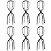 Dreamlover 6 Pack Tall Wig Stands for All Wigs, 19.7 Inches Portable Collapsible Wig Dryer, Durable Wig Display Tool, Travel Wig Stands, Black