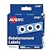 Avery Self-Adhesive Polyvinyl Standard Diameter Hole Reinforcements, White, 1,000 per Pack (5720)