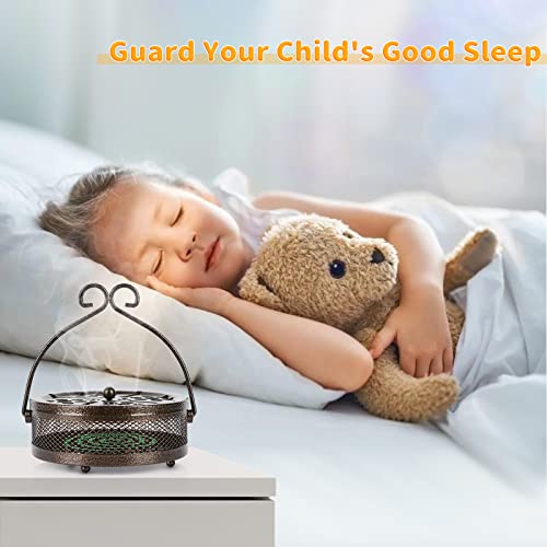 Retyion Portable Iron Mosquito Coil Holder With Handle Mosquito Incense Burner For Home And Camping (Bronze) #TOP3