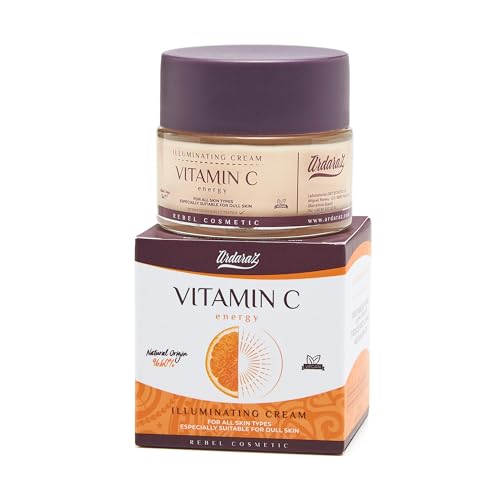 Ardaraz Crema Hidratante Facial Mujer con Vitamina C y Niacinamida. Crema Antimanchas Facial Iluminadora que Reduce Manchas, Ojeras y combate la piel grasa. Crema Antiarrugas mujer 50 ml
