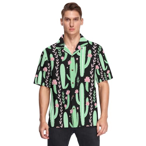 Chemise Hawaïenne Homme Cactus et Succulentes Tendances à Boutons