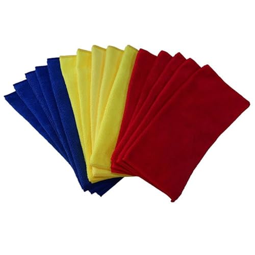 Microfiber Cleaning Cloths pack of 15- Lint Free, Multipurpose Use, Perfect for Kitchen's, Dusters, Window Cleaner, and More. size 30X30cm.