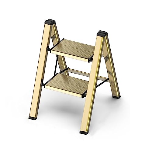 Taburete plegable escalera portátil ligera con pl metal antideslizante ancho para el hogar y la oficina no requiere montaje alta capacidad peso ideal para un fácil acceso y seguridad