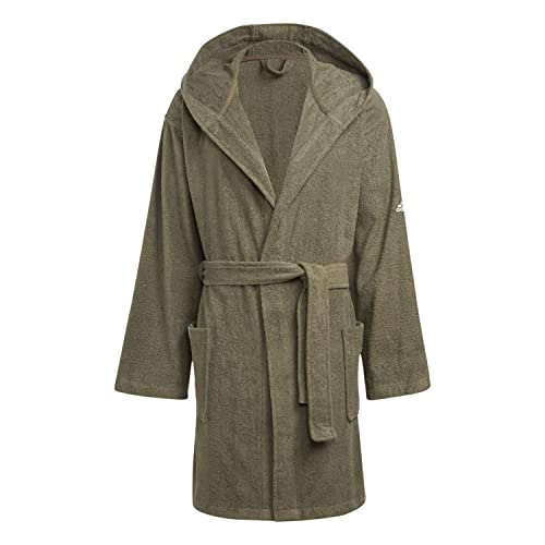 adidas Unisex Bathrobe, Olive Strata, L