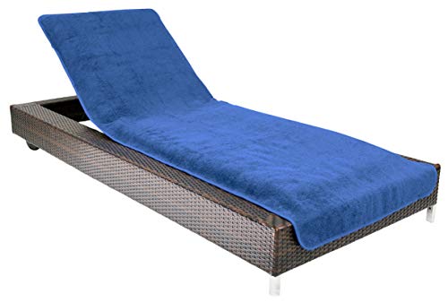 Brandsseller Housse de Protection pour Chaise Longue 75x200 cm – Serviette en Tissu éponge 100% Coton – Lavable, antidérapante, certifiée Öko-Tex 100...