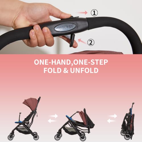 Image of Cool Kids Superb Lightweight Travel Stroller, Compact One-Hand Fold Buggy | Need an airplane approved toddler stroller? Slide folded giraffe pram like rolling luggage through airport security.