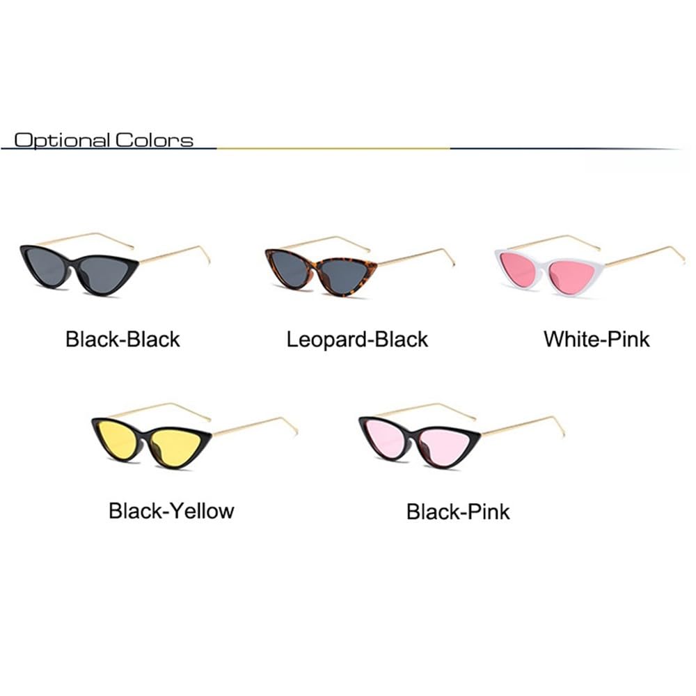 Okulary przeciwsłoneczne damskie Retro Cat Eye UV400, męskie, z metalowymi nóżkami, małe, białe, różowe