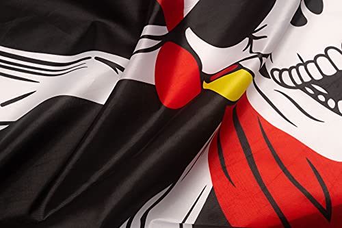 Piratenflagge Aricona mit Totenkopfdesign und Messing-Ösen