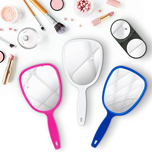 Decorrack 2 Piece Cosmetic Mirror Set, Handheld Mirror (11" X 6.25") With Pocket Mirror, Ideal For Travel, Makeup, Desk, Grooming, And Shaving, Random Color (2 Piece) #TOP6