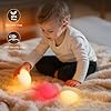 MAHYKO Luce notturna per bambini, luce notturna portatile per allattare e dormire, sicura in silicone senza BPA per neonati, lampada ricaricabile a LED rossa
