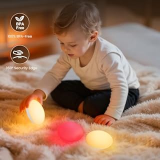 MAHYKO Luce notturna per bambini, luce notturna portatile per allattare e dormire, sicura in silicone senza BPA per neonati, lampada ricaricabile a LED rossa
