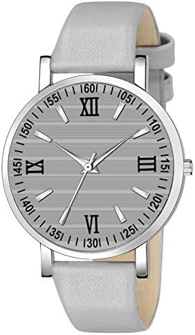 Maa Creation Latest Analogue Leather Watch for Women & Girls (Grey)