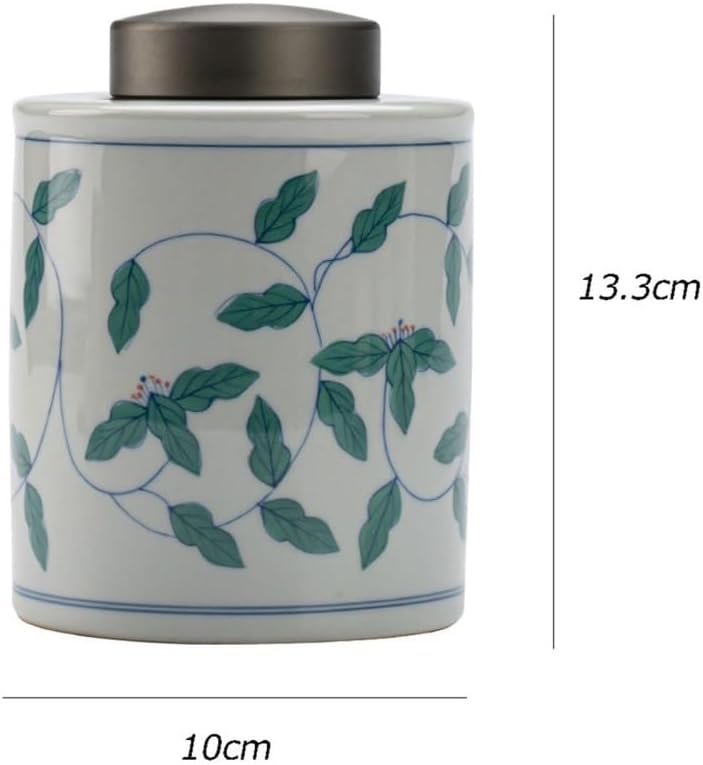 Tea Container Hand-painted Ceramic Sealed Tea Canister With Lid Storage Jar Tea Warehouse
