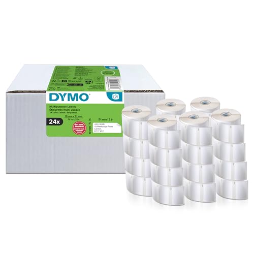 Étiquettes DYMO LW 19x51mm autocollantes de retour pour LabelWriter | Lot de 12000