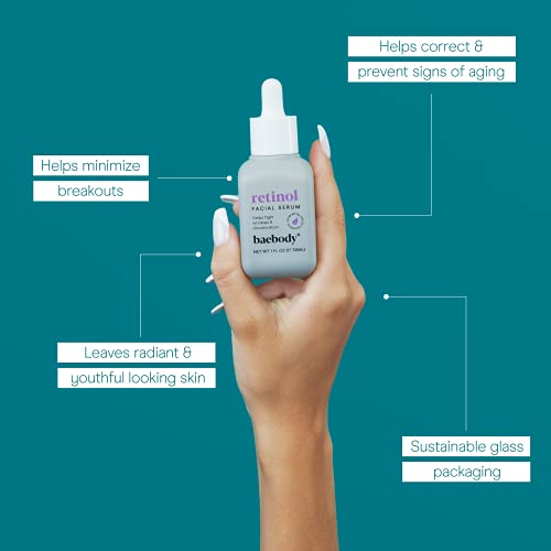 Baebody Retinol Topical Facial Serum With Vitamin E, Hyaluronic Acid & Jojoba Oil, 1 Ounce #TOP3