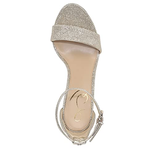Sam Edelman Women's Yaro Heeled Sandal Light Gold Glam Mesh 7.5 Medium Us #TOP7