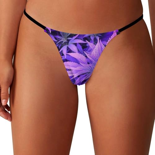Tanga para Mujer, Bragas de Hilo Dental PurpleLeaf, Ropa Interior de Bikini de Tiro bajo