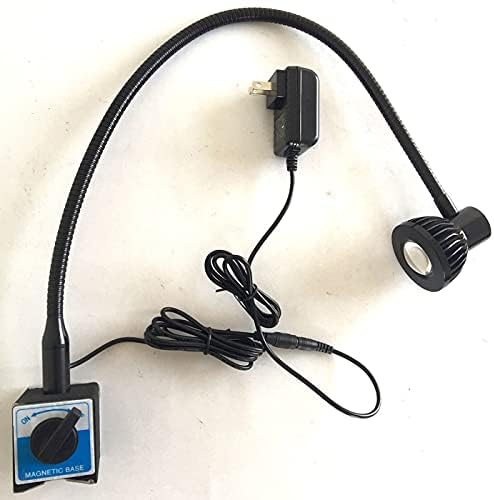 Miniatura 2 de HERSI Lámpara de torno LED COB 5w para tornos Revo, brazo FLEX de 24 '', base magnética, 110 V