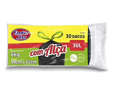 Embalixo Saco Lixo Com Alça 30 Litros