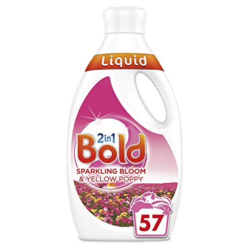Bold 2-in-1 Washing Liquid with a Touch of Lenor Long Lasting Freshness, 57 Washes, 1.995 Litre, Pink